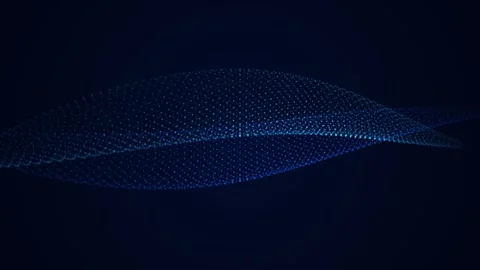 Pink AI Helix Particle Wave Cyber Data Stream Motion Graphic Stock Footage 341710280