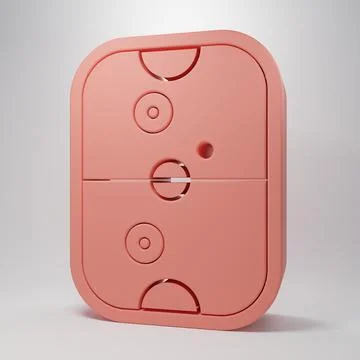 Pink Air hockey table icon isolated on pink background. Minimalism concept... Stock Illustration