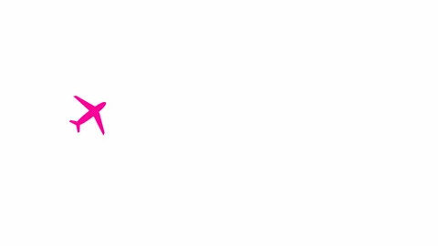 Pink airplane 2 white Stock Footage 195863383