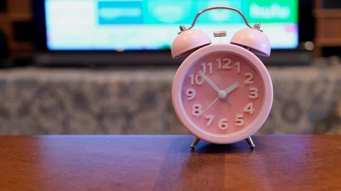 Pink Alarm Clock Stock Footage 101079191