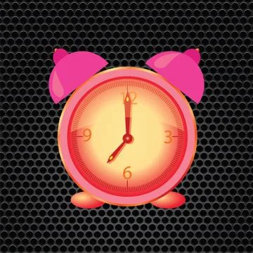 Pink alarm clock イラスト素材