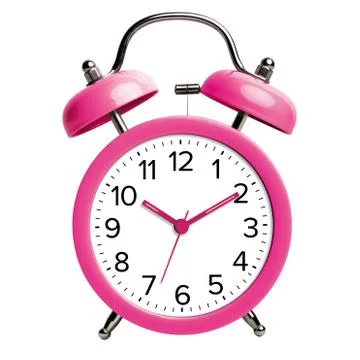 Pink alarm clock Stock Photos
