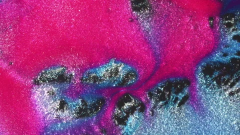 Pink &amp;amp; Blue particles flowing through rivers on Black background. VJ, SCifi Stock Footage 132279074