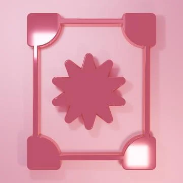 Pink Ancient magic book with alchemy recipes and mystic spells and enchantm.. イラスト素材