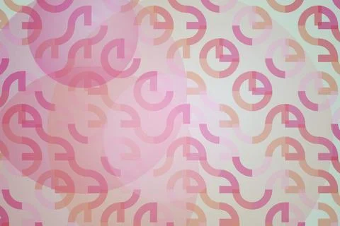 Pink and beige abstract pattern with curved shapes Stock Photos