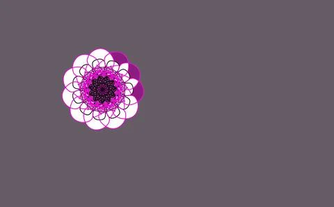 Pink and Black Circular Mandala Vector Graphic 스톡 일러스트