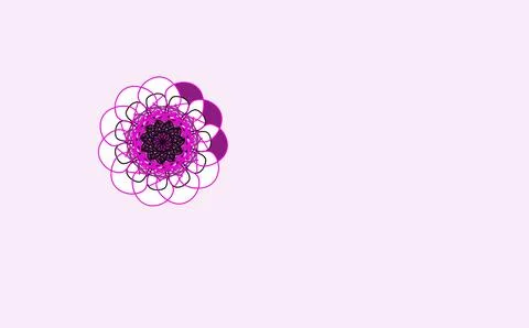 Pink and Black Circular Mandala Vector Graphic 스톡 일러스트