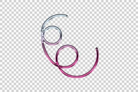 Pink and black concentric circles with white spiral pattern transparent Stock Illustration