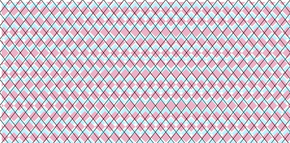 Pink And Blue Argyle Pattern Seamless Geometric Diamond Background For Text.. Stock Illustration