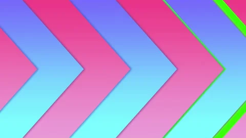 Pink and blue arrows transition wipe on a chroma green background Stock Footage 169588586