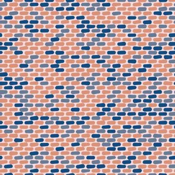 Pink and blue bricks seamless vector pattern Stock Illustration