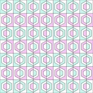 A pink and blue circle patterns - a cool illustration for backgrounds and wal Foto stock