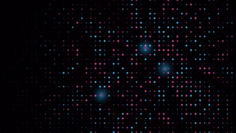 Pink and blue digital grid. Futuristic seamless loop. Stock Footage 341422340