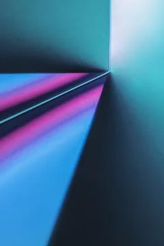Pink and blue gradient background with neon led light Illustrazione stock