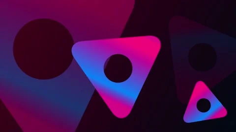 Pink and blue gradient rotating triangular shape background Stock Footage 204727850