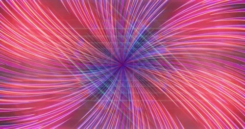 Pink and blue lights flicker and disappear into the distance Stock Footage 285498299