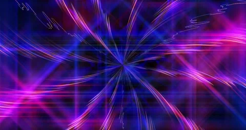 Pink and blue lights flicker and fade into the distance Stock Footage 285498369