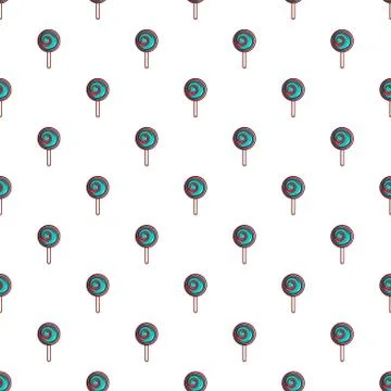 Pink and blue lollipop pattern 스톡 일러스트
