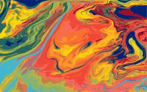 Pink and blue marble pattern. Fluorescent liquid background. Artwork abstract Stock Illustration