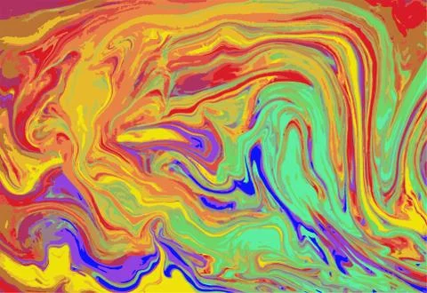 Pink and blue marble pattern. Fluorescent liquid background. Artwork abstract Stock Illustration