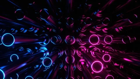 Pink and Blue Moving Cylinders Background VJ Loop l 4K Stock Footage 344097104