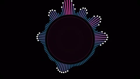 Pink and blue music visualizer. Seamless loop. Stock Footage 341422269