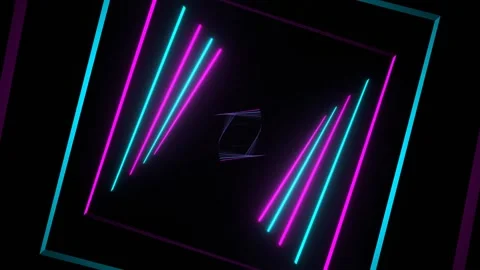 Pink and Blue Neon Rays Moving Background VJ Loop in 4K Stock Footage 310502528