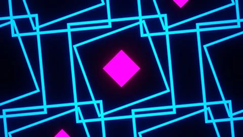 Pink and Blue Neon Strobe Geometric Angles Shapes and Lines Background VJ Lo Video stock 341675617