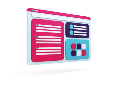 Pink and blue screen isolated interface イラスト素材