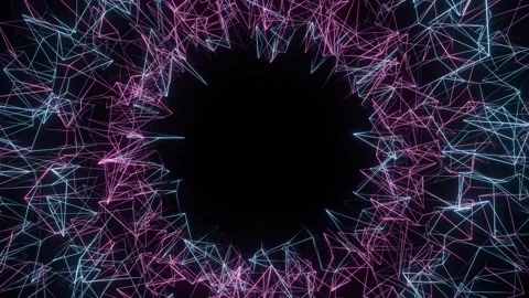 Pink and Blue Structures Moving Background VJ Loop in 4K Stock Footage 303507664