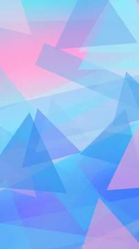 Pink and blue translucent polygons overlap in a lively futuristic compositi.. Illustrazione stock