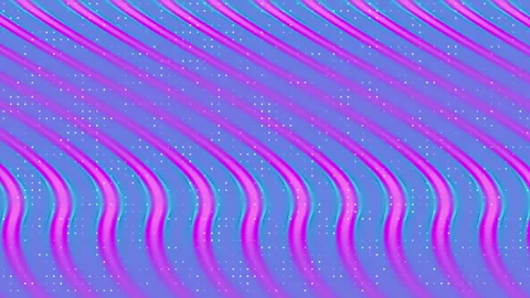 Pink and blue wavy lines have white dots on a purple background Stock-Footage 297944745