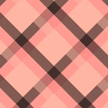 Pink and brown plaid pattern fabric texture Stock Illustration