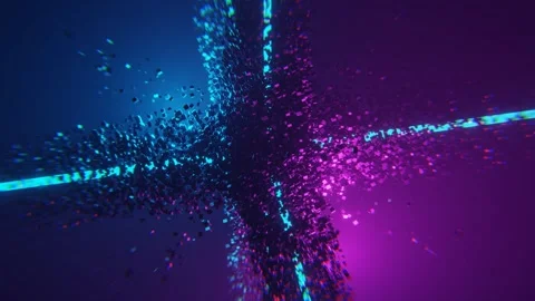 Pink and Cyan Amazing Sci-Fi Abstract Background VJ Loop l 4K Stock Footage 296529475