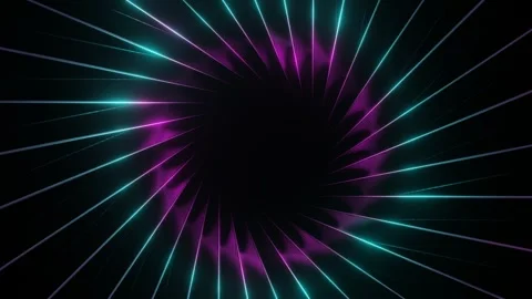 Pink and Cyan Blades Circulation Background VJ Loop in 4K Stock Footage 249738643