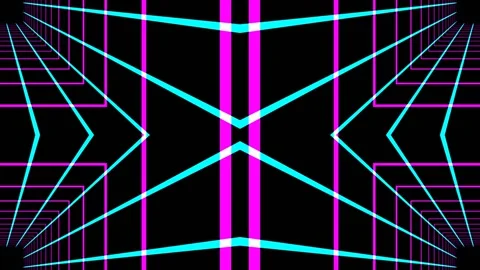Pink and Cyan Bright Elements Moving Background VJ Loop in 4K Stock Footage 328972204