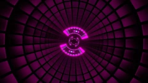 Pink and Cyan Changing Light Effect Tunnel Background VJ Loop in 4K Video stock 307688605