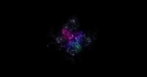 Pink and Cyan Energy Source Spot Explosion On Black Screen Видео 331765434