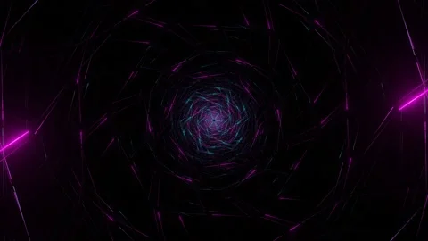 Pink and Cyan Hexagonal Web Background VJ Loop in 4K Stock Footage 252206076