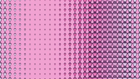 Pink and Gold Halftone Fruit Graphic Loop Stock Footage 343422177