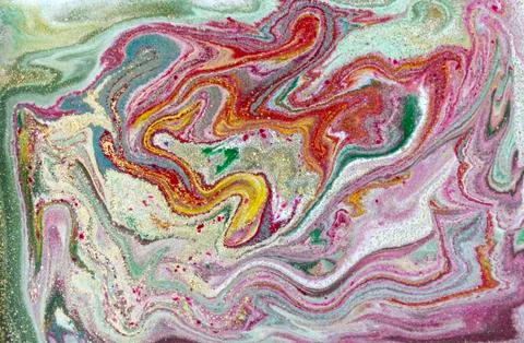 Pink and gold marbling pattern. Golden marble liquid texture. Stock Illustration