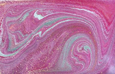Pink and gold marbling pattern. Golden marble liquid texture. Stock Illustration