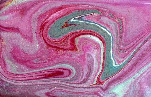 Pink and gold marbling pattern. Golden marble liquid texture. Stock Illustration