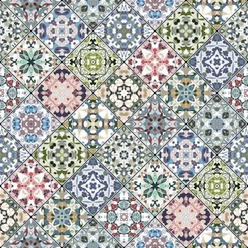 Pink and green abstract patterns Illustrazione stock