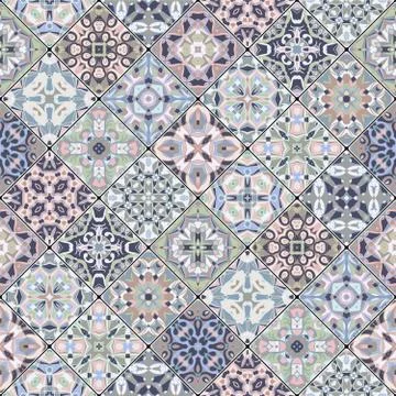 Pink and green abstract patterns Illustrazione stock