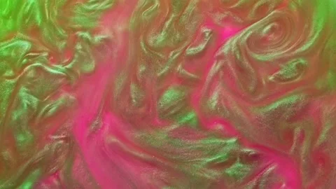 Pink and green cloud glitter metalic fluid liquid motion wallpaper background. Stock Footage 147384623