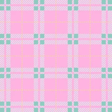 Pink and green Gingham pattern. Texture from squares for - plaid, tableclot.. Illustrazione stock