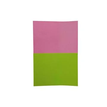 Pink and green paper rectangle against black background イラスト素材