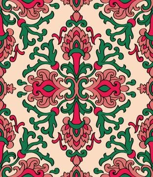 Pink and green pattern. Stock Illustration