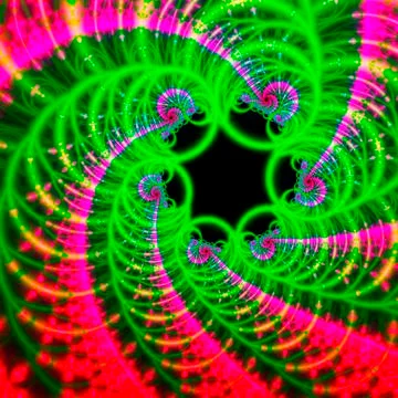 Pink and green patterns, artwork Stockillustratie